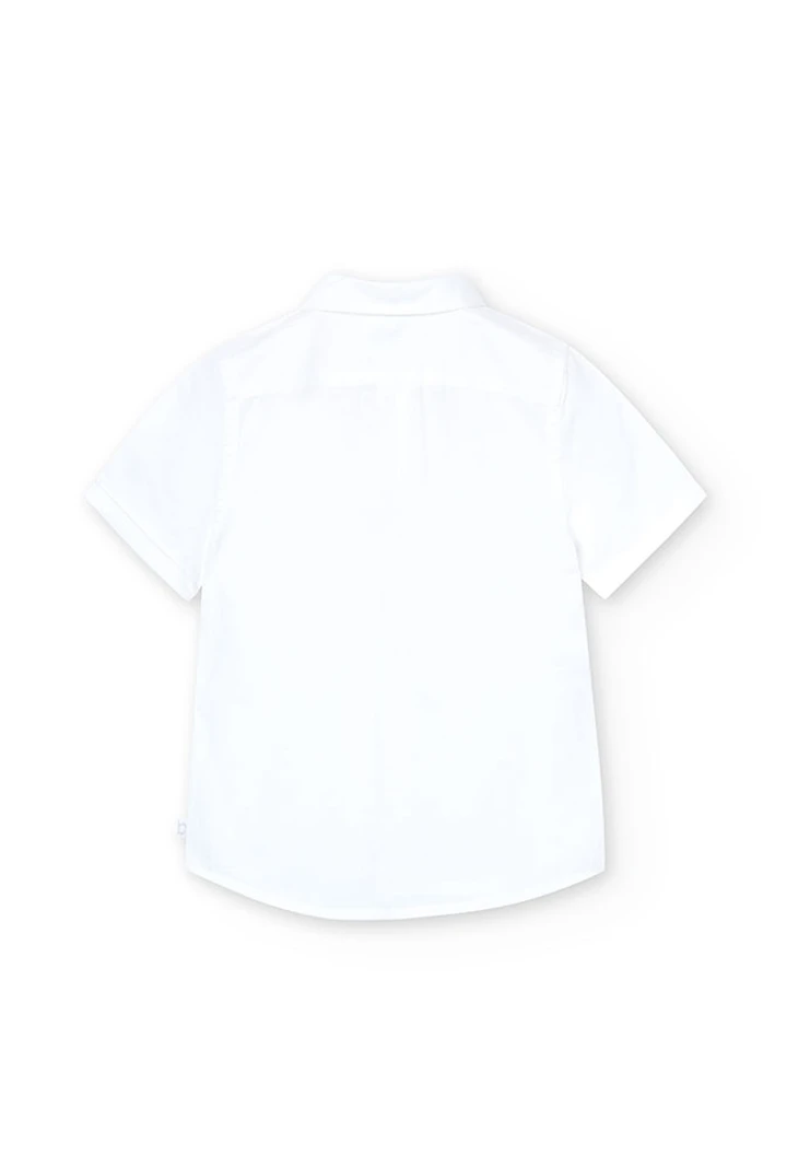 Chemise en lin pour garçon, couleur blanche