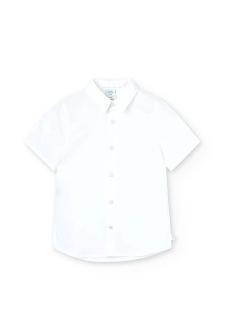Camicia di lino da bambino bianca