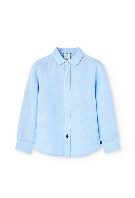Boy's linen shirt in blue
