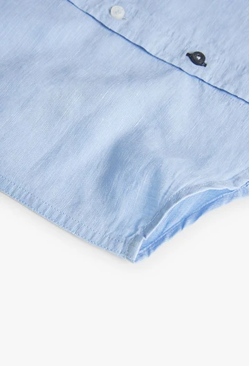 Camicia di lino da bambino blu