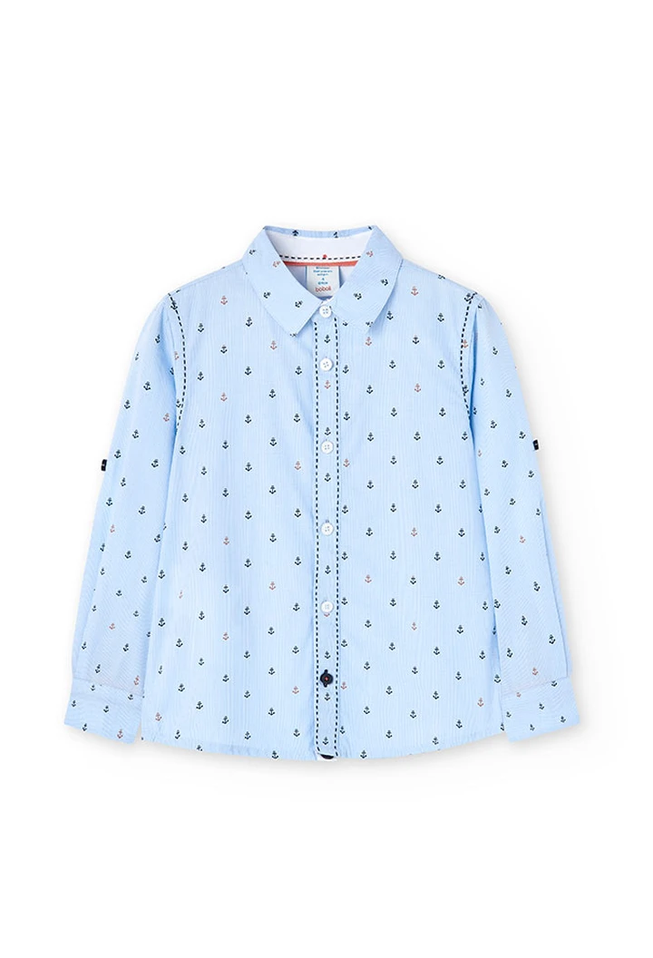 Chemise imprimée en popeline pour garçon