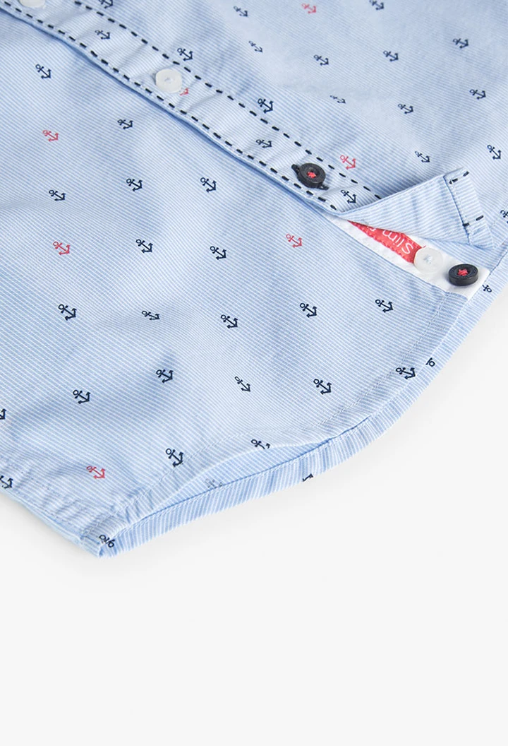 Chemise imprimée en popeline pour garçon