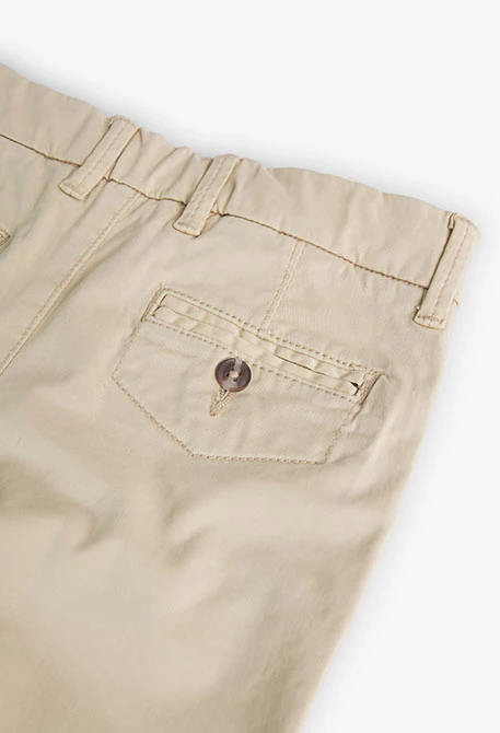 Pantaloni in raso elasticizzati da bambino beige