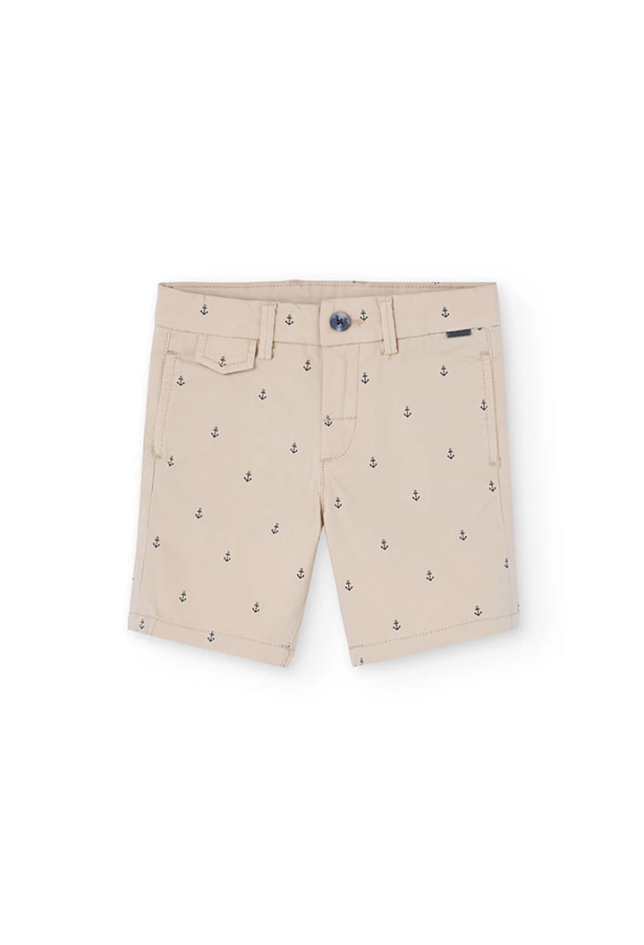 Bermuda garçon en satin imprimé