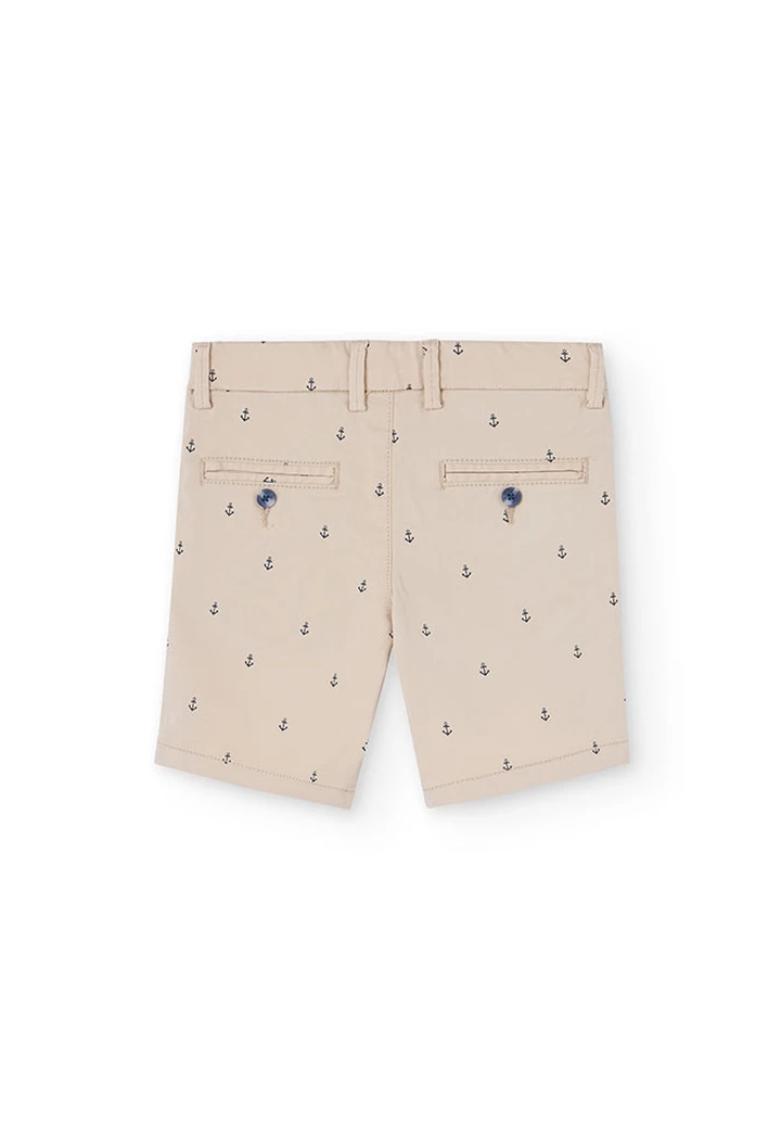 Bermuda garçon en satin imprimé