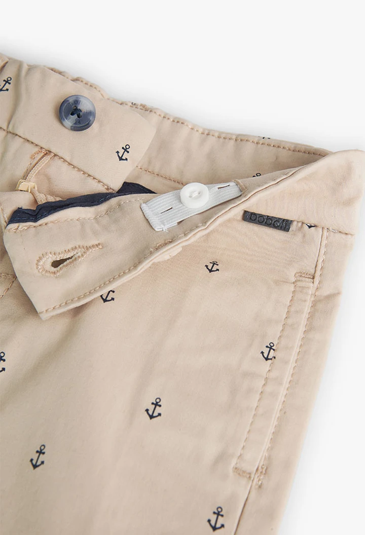 Bermuda garçon en satin imprimé