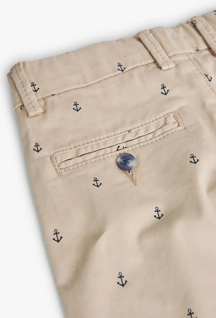 Bermuda garçon en satin imprimé
