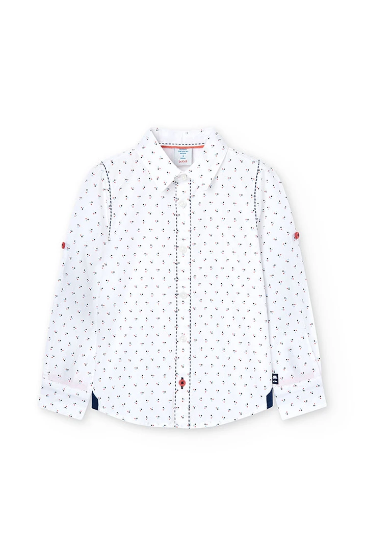 Chemise imprimée en popeline pour garçon