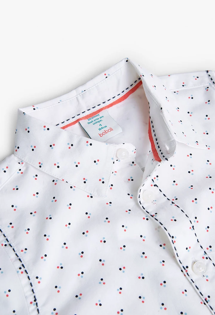Chemise imprimée en popeline pour garçon