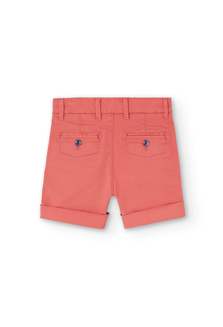 Bermuda garçon en satin rouge
