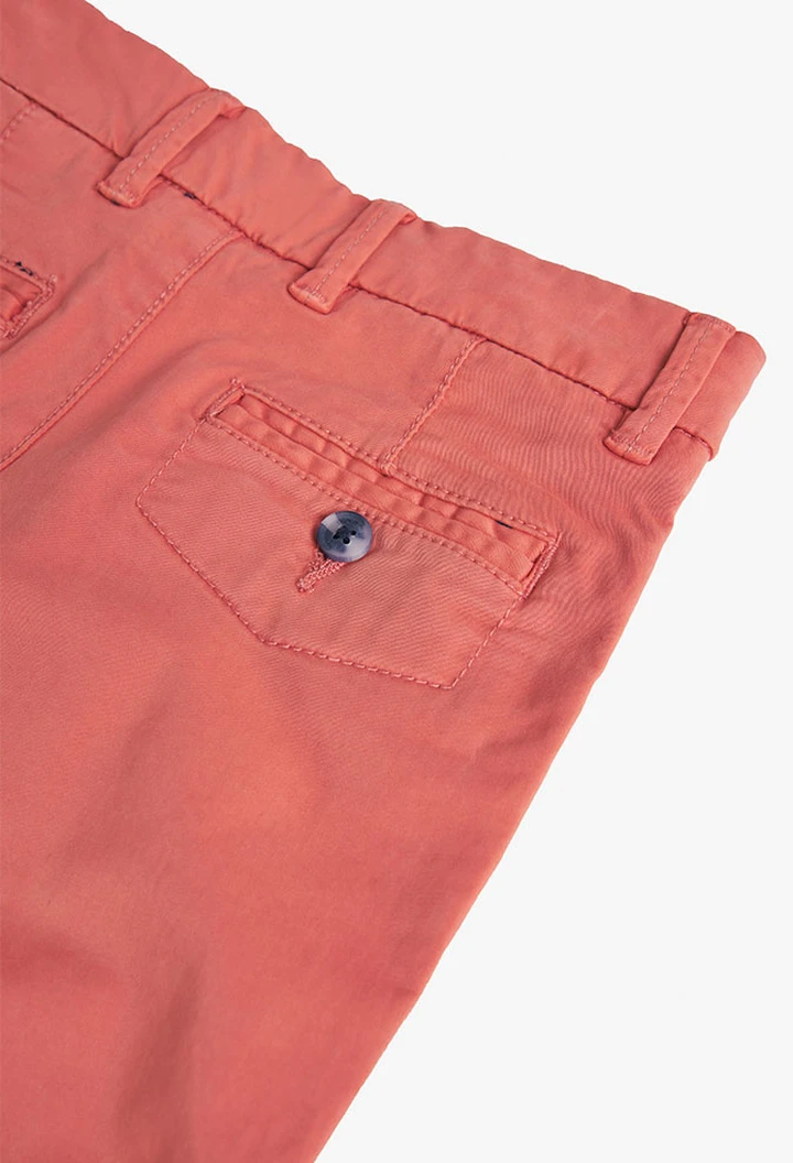 Bermuda garçon en satin rouge
