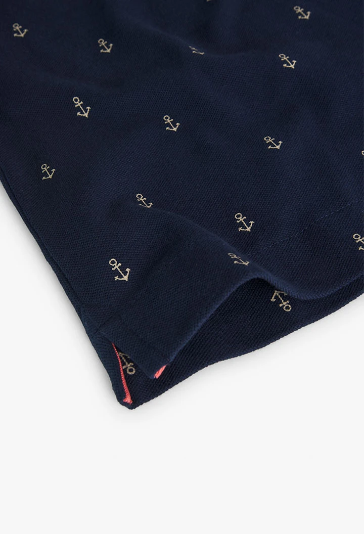 Polo garçon en piqué imprimé