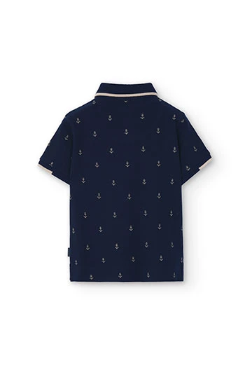 Piqué-Poloshirt mit Aufdruck, für Jungen