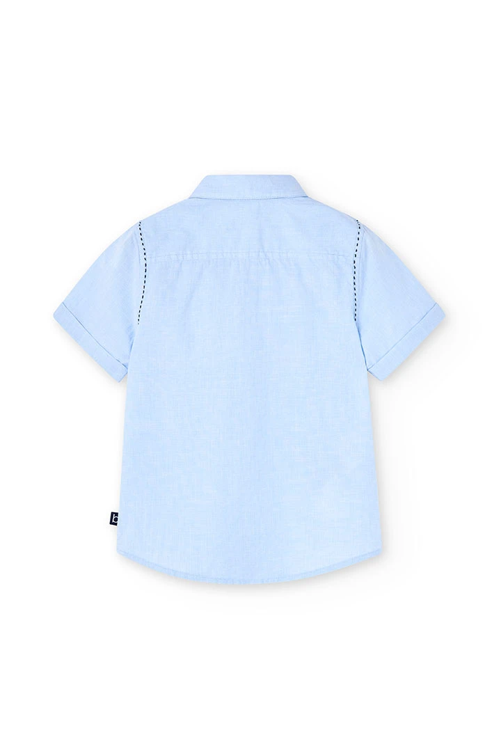 Fil á Fil-Hemd für Jungen, in Farbe Himmelblau