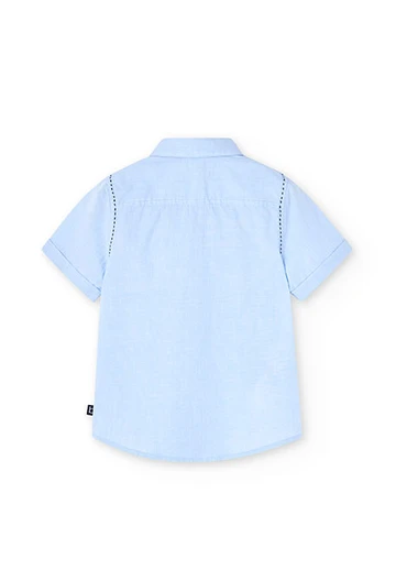 Fil á Fil-Hemd für Jungen, in Farbe Himmelblau