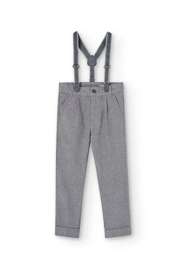 Leinenhose Jeans für Jungen, in Grau