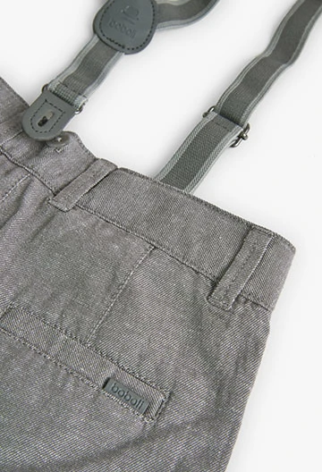 Pantalón de lino denim de niño en gris