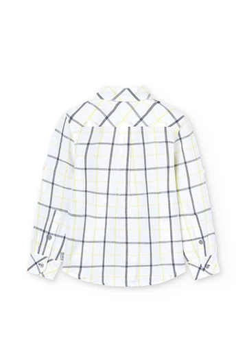 Boy's chequered linen shirt
