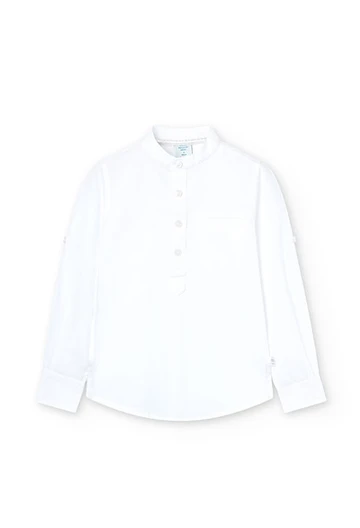 Boy\'s fantasy fabric shirt in white