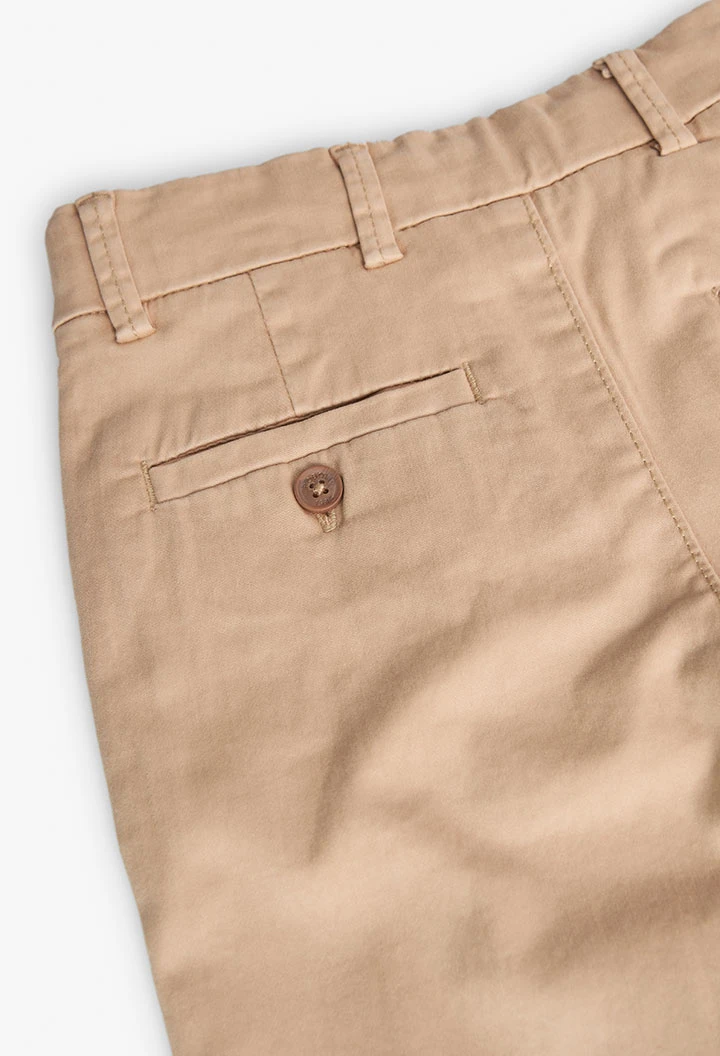 Pantaloni in raso per bambino in beige