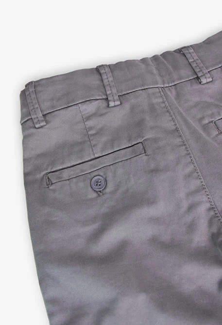 Pantalon en satin pour garçon en gris foncé