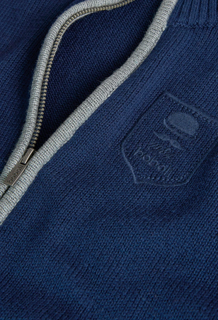 Giacca in maglia per bambino in blu navy