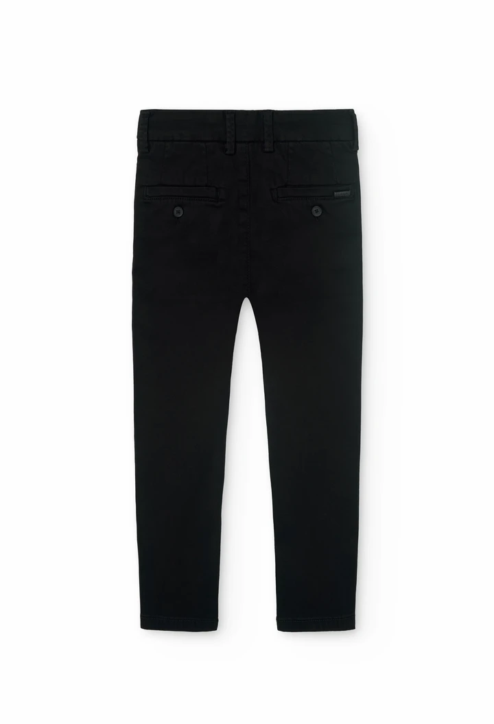 Pantalon en satin noir pour garçon