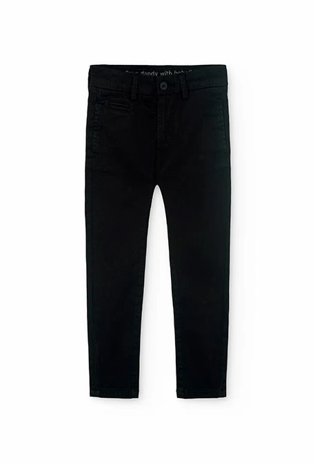 Pantaloni in raso per bambino in nero