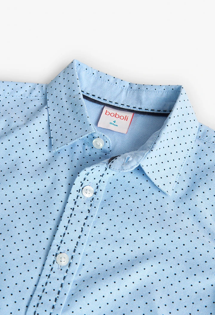 Camisa oxford estampada para menino