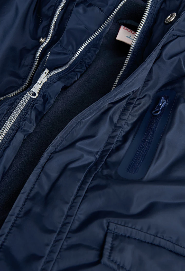 Navy blue parka for boy