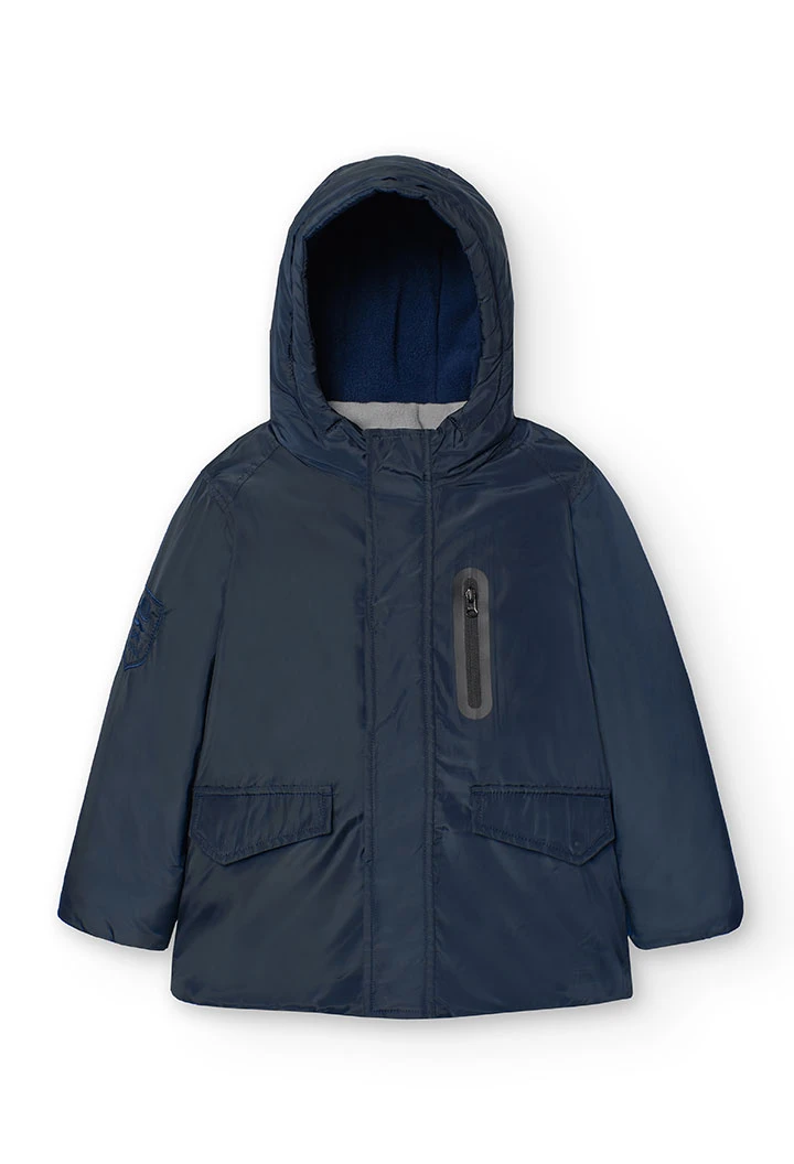 Parka para menino em azul-marinho