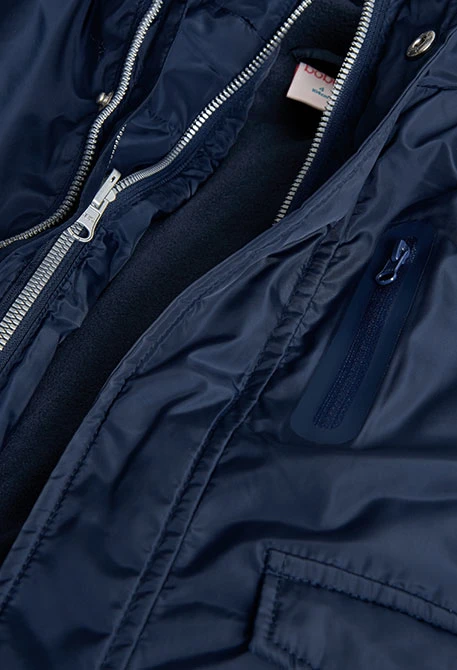 Parka pour garçon en bleu marine