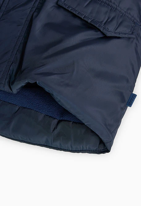 Navy blue parka for boy