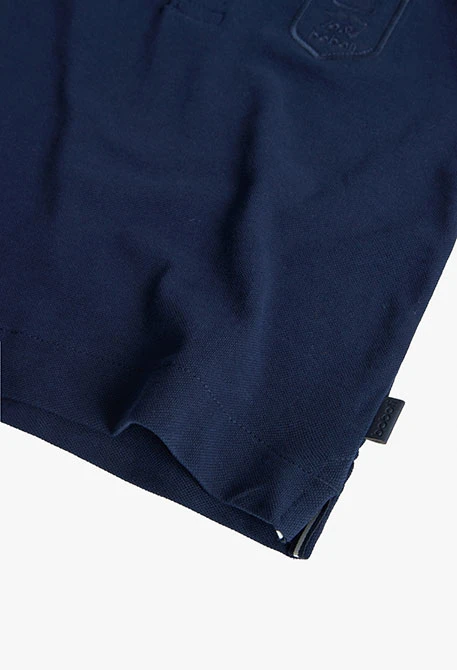 Polo piqué per bambino in blu navy