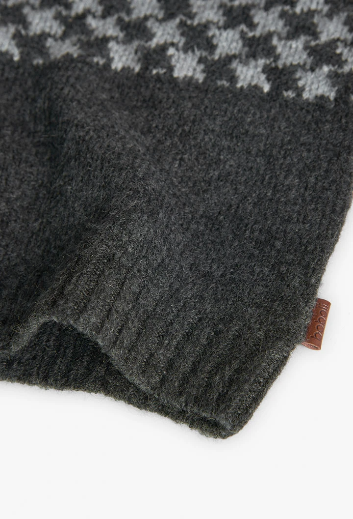 Maglione in tricot per bambino in colore grigio mélange