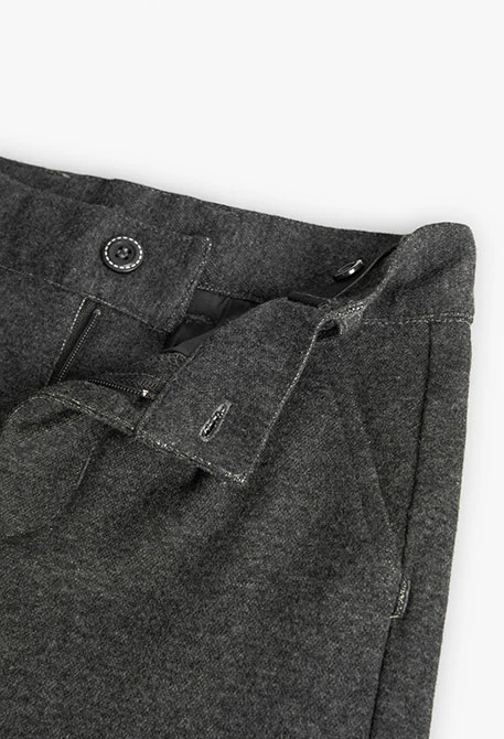 Pantalón de franela para niño en gris oscuro