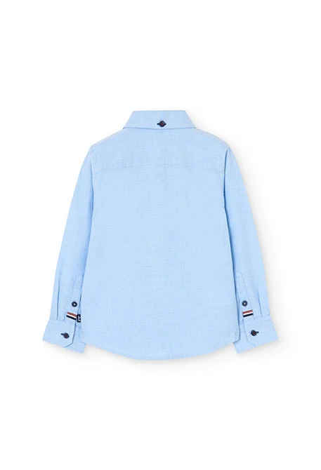 Chemise en coton oxford pour garçon en bleu ciel