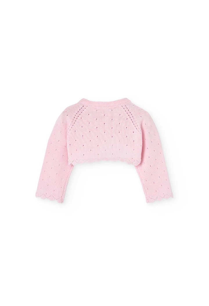 Trikot-Bolero für Babys in Rosa
