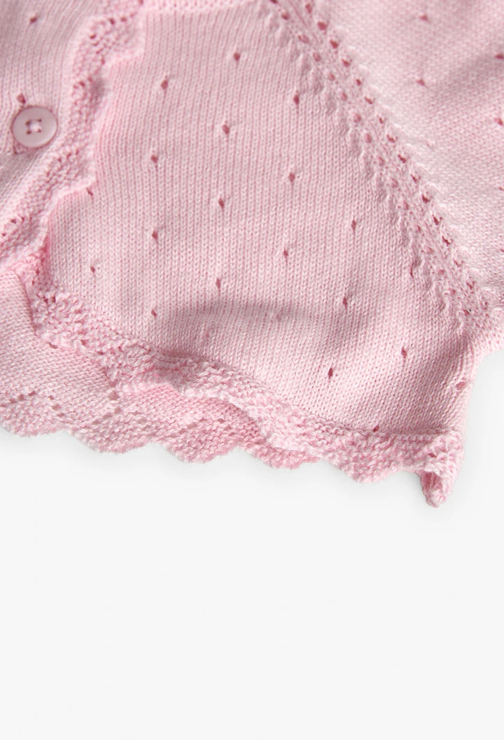 Trikot-Bolero für Babys in Rosa