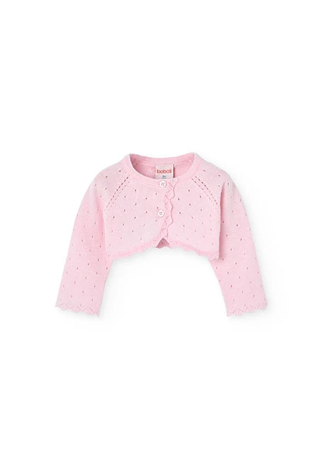 Trikot-Bolero für Babys in Rosa