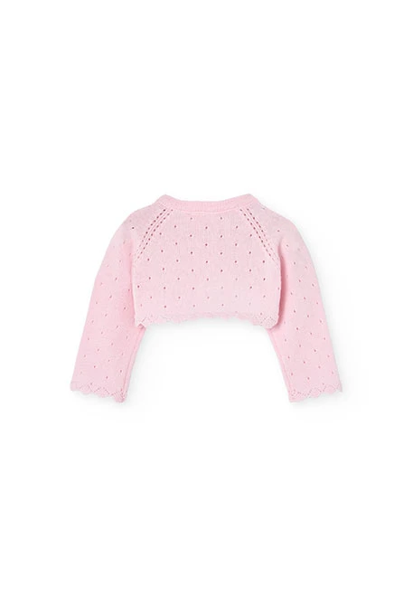 Trikot-Bolero für Babys in Rosa