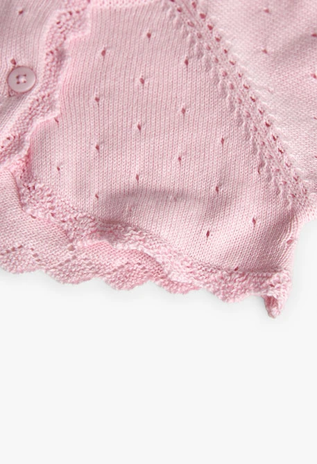 Trikot-Bolero für Babys in Rosa