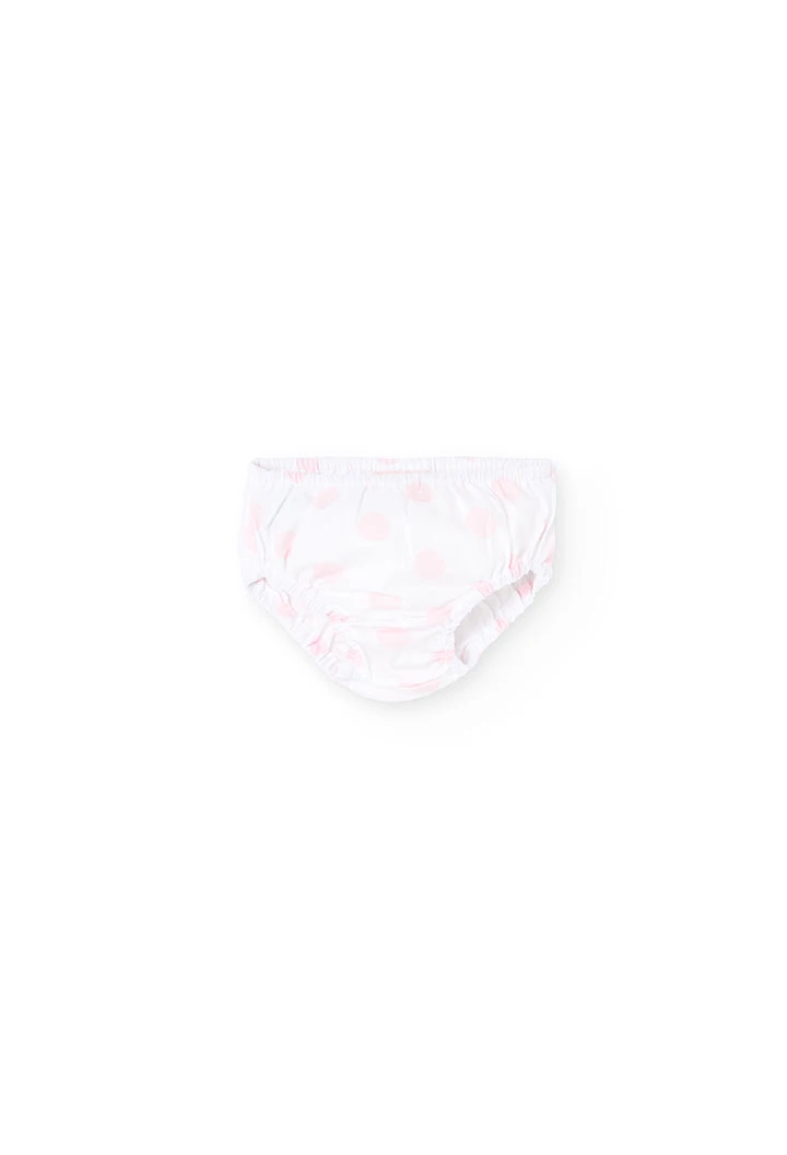 Vestido de malha para bebé menina em cor-de-rosa
