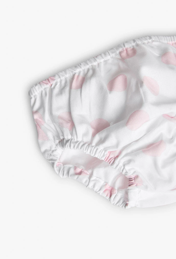 Vestido de malha para bebé menina em cor-de-rosa