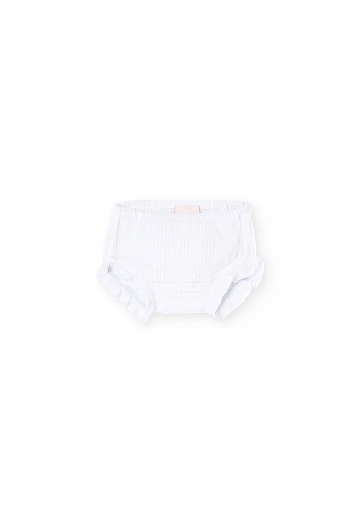 Robe en popeline pour bébé fille de couleur beige