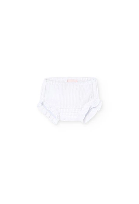 Vestido de popelina para bebé menina em cor bege