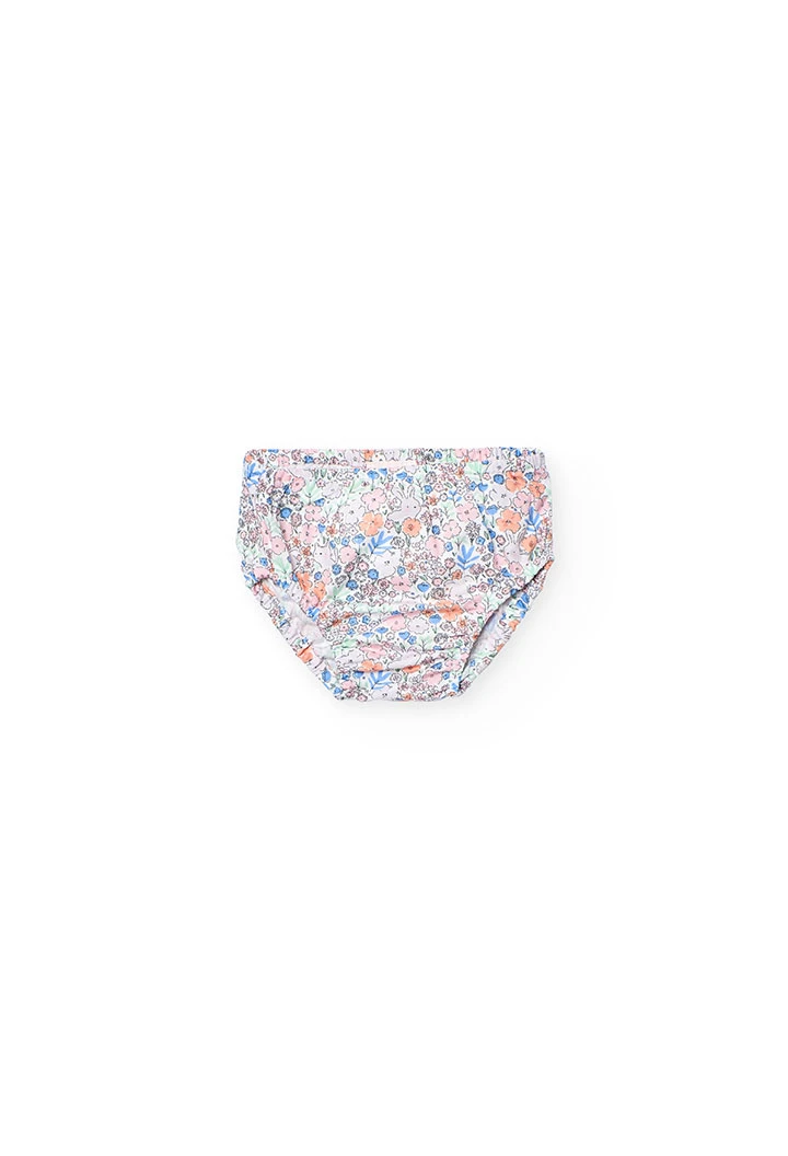 Robe en popeline pour bébé fille avec imprimé fleuri