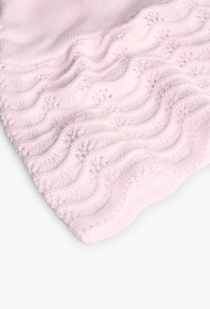 Rosa Babykleid aus Strickstoff