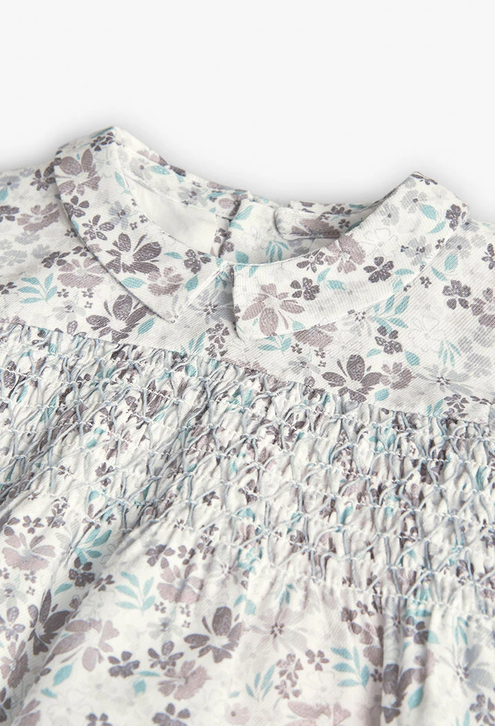 Vestito neonata in maglia con fiori