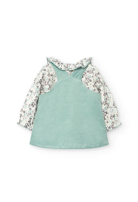 Grün kariertes Strickset für Babys